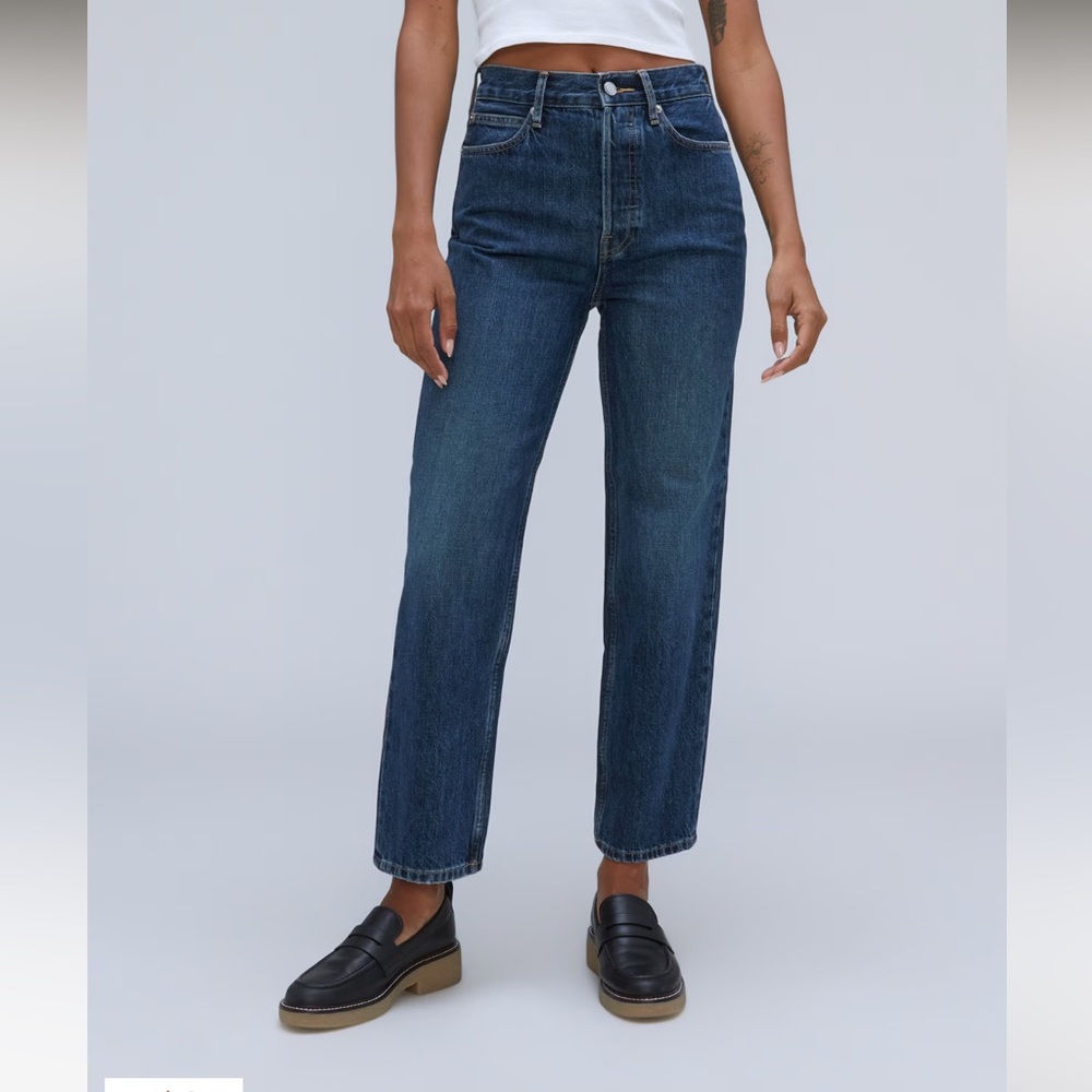 Everlane Rigid Way High Jean Deep Indigo Sz 32 regular